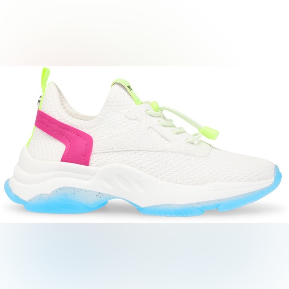 NIB! Steve Madden MYLES WHITE/FUSCHIA